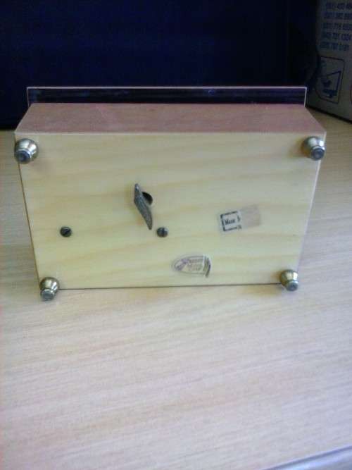 Glazed wooden musical jewelry box