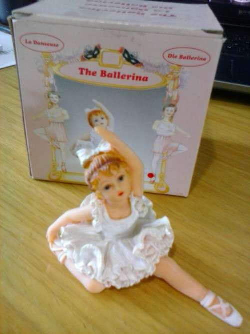 Porcelain/ ceramic ballerina collectable figurine. Perfect condition in original packaging. 8cm high