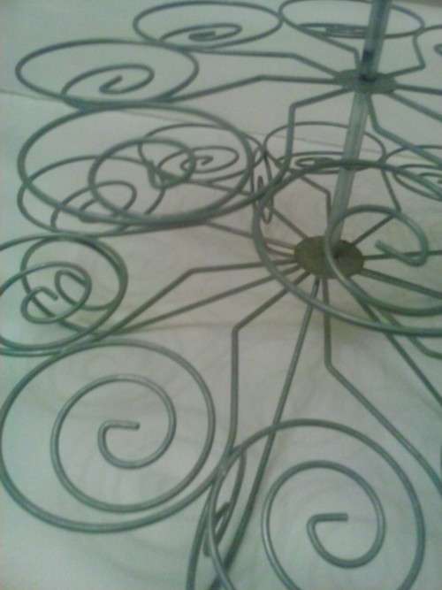 Cupcake stand made from wire. 27cm high, like new condition.