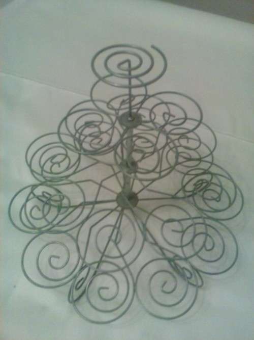 Cupcake stand made from wire. 27cm high, like new condition.