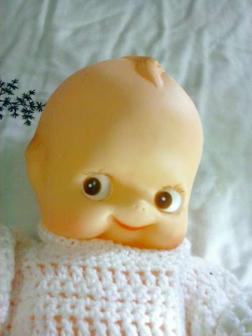 Large Kewpie doll, about 50cm tall, moving arms, legs and head.