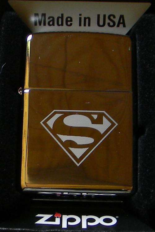 Superman Zippo Lighter High Polish Chrome