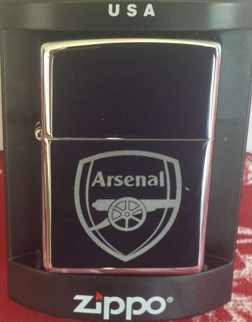 Arsenal Zippo Lighter High Polish Chrome