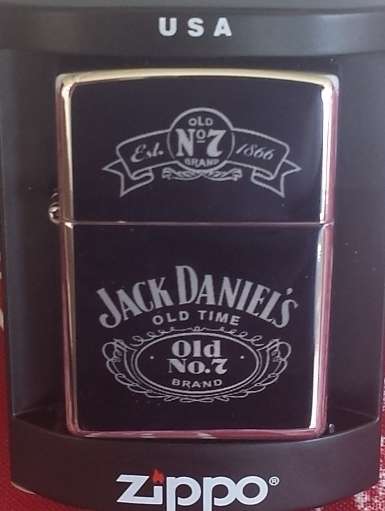 Jack Daniels Zippo Lighter High Polish Chrome