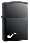 Pipe Black Matte Zippo Lighter