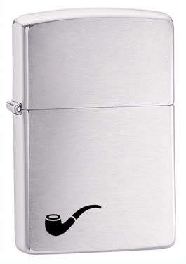Pipe Chrome Zippo Lighter