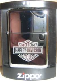 Zippo lighter, Harley D, engraved Chrome