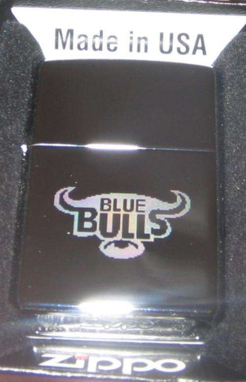 Zippo lighter, Bulls, engraved Chrome