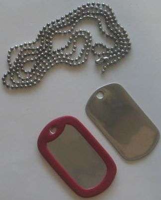 Maroon Dog Tags FREE ENGRAVING