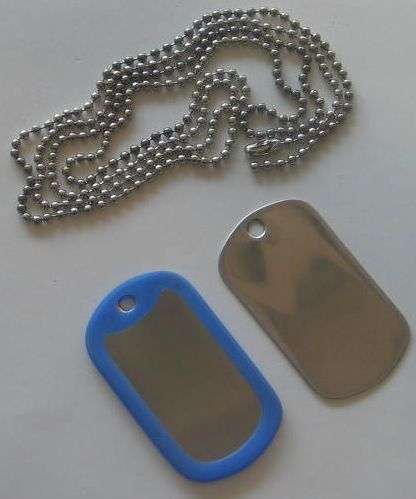 Light Blue Dog Tags FREE ENGRAVING