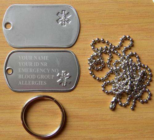 Medical Dog Tags FREE ENGRAVING