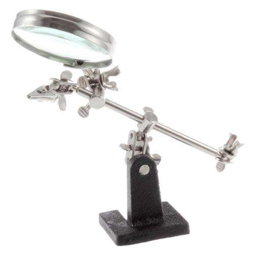 Welding Third Hand Help Stand Iron Magnifying Tool Hand Magnifying Glass Holder