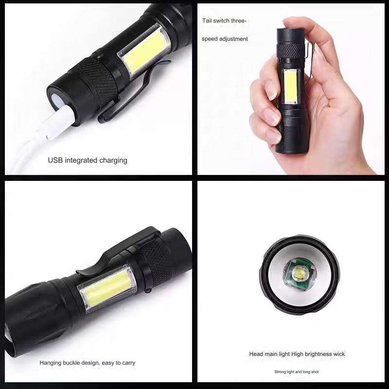 Strong Light Flashlight Rechargeable Outdoor Mini Torch