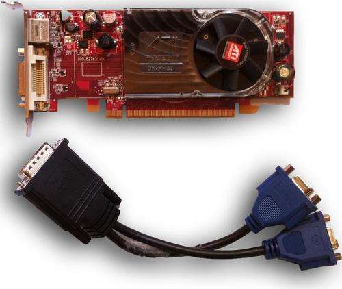ATI Radeon HD2400XT PCIE X16 Low Profile graphics card - Have 2 screens on your computer!!!