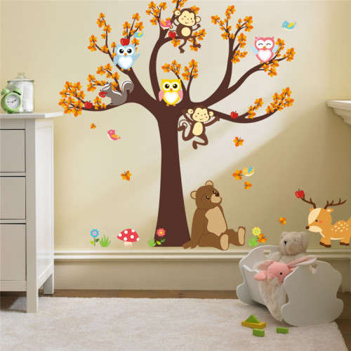 Vinyl Wall Art - Fall Animals Decal