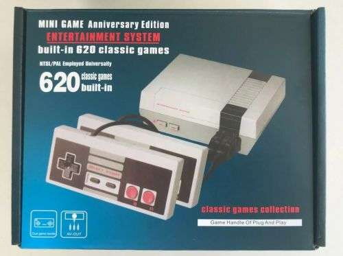 Mini classic game console with 620 built-in classic games