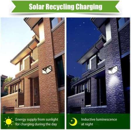 4Pcs 3 Modes Outdoor LED Solar Wall Lamp-SH-28B