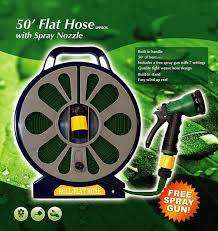 15m Flat Hose With 7 Setting Spray Nozzle