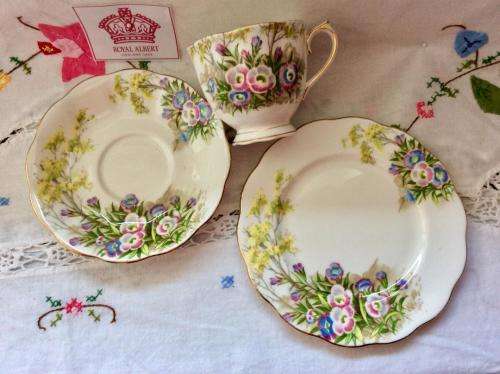 Royal Albert Fringed Genetian Trio