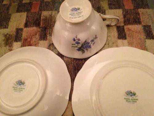 ROYAL ALBERT TEA FOR TWO--FORGET ME NOT BLUE