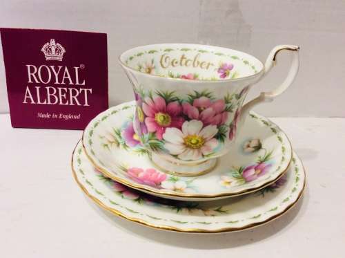 ROYAL ALBERT FLOWERS OF THE MONTH OCTOBER
