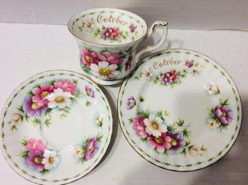 ROYAL ALBERT FLOWERS OF THE MONTH OCTOBER