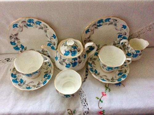 ROYAL A,BERT MORNING GLORY TEA FOR TWO SET