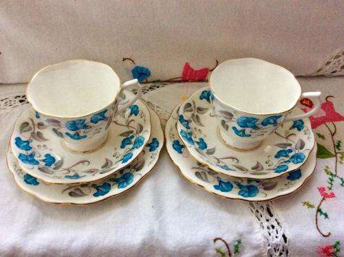 ROYAL A,BERT MORNING GLORY TEA FOR TWO SET