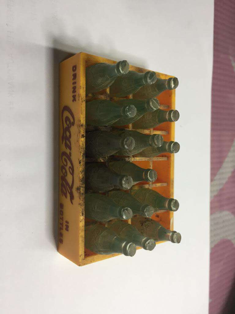 Miniature Toy Coca Cola Coke 24 Bottle Case Crate Vintage 50s Advertising Collectible Mini Soda