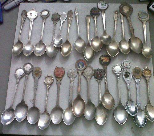 30 Collectable Spoons Old