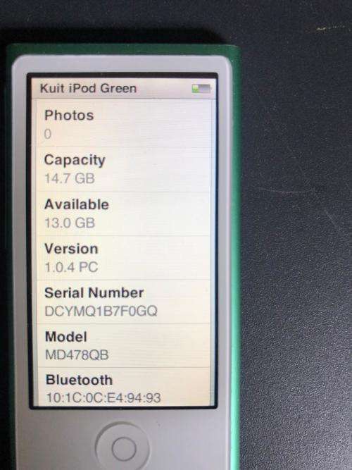 Apple iPod Nano 16Gb Green (7th Generation)