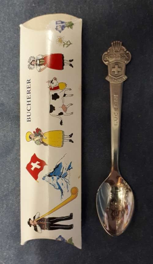 Pair of Rolex Spoons by Bucherer in their original boxes