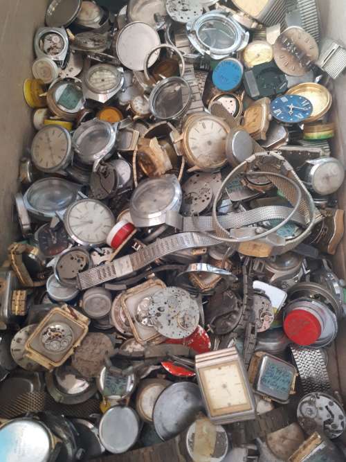 Hundreds of mechanical watches and spares