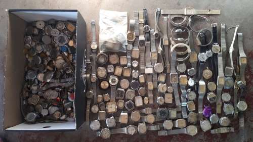 Hundreds of mechanical watches and spares