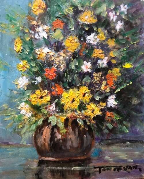 "Spring is Here" - Original Oil Painting by Tonto