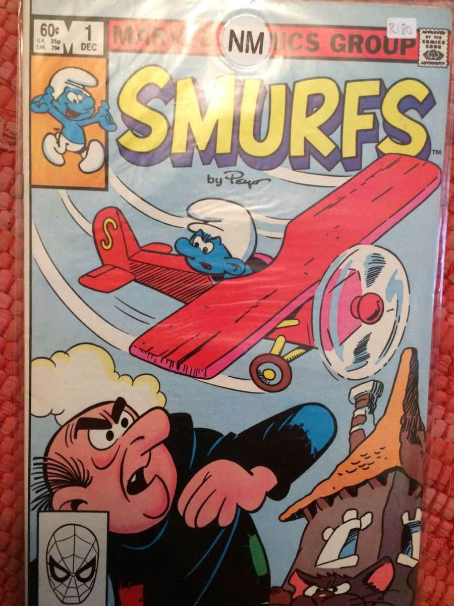 The Smurfs COMICS - 3 x Vintage Comics in Plastic + the 1982 Annual (VOL 1 #1 #2 #3)