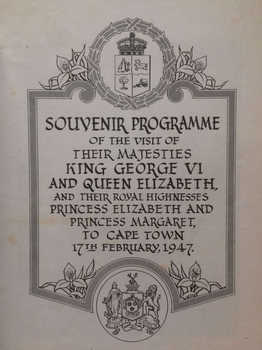 Official Souvenir Programme - Royal Visit to CAPE TOWN 17th February 1947