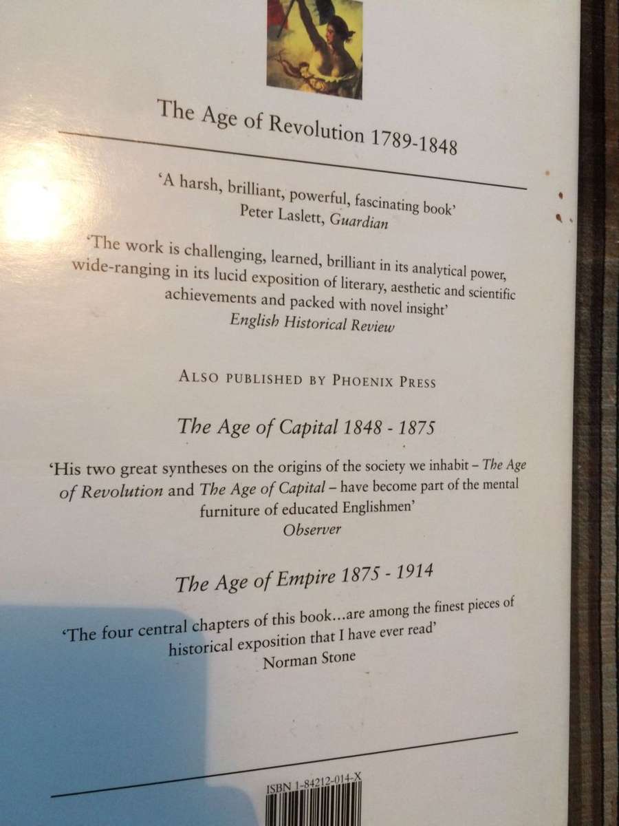 The Age of Revolution 1789 - 1848: History of Civilization by Eric Hobsbawm (2000 Edition HARDCOVER)