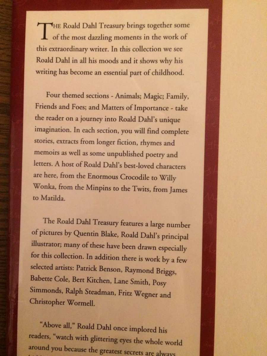 The Roald Dahl Treasury (1997 1st Edition Hardcover)