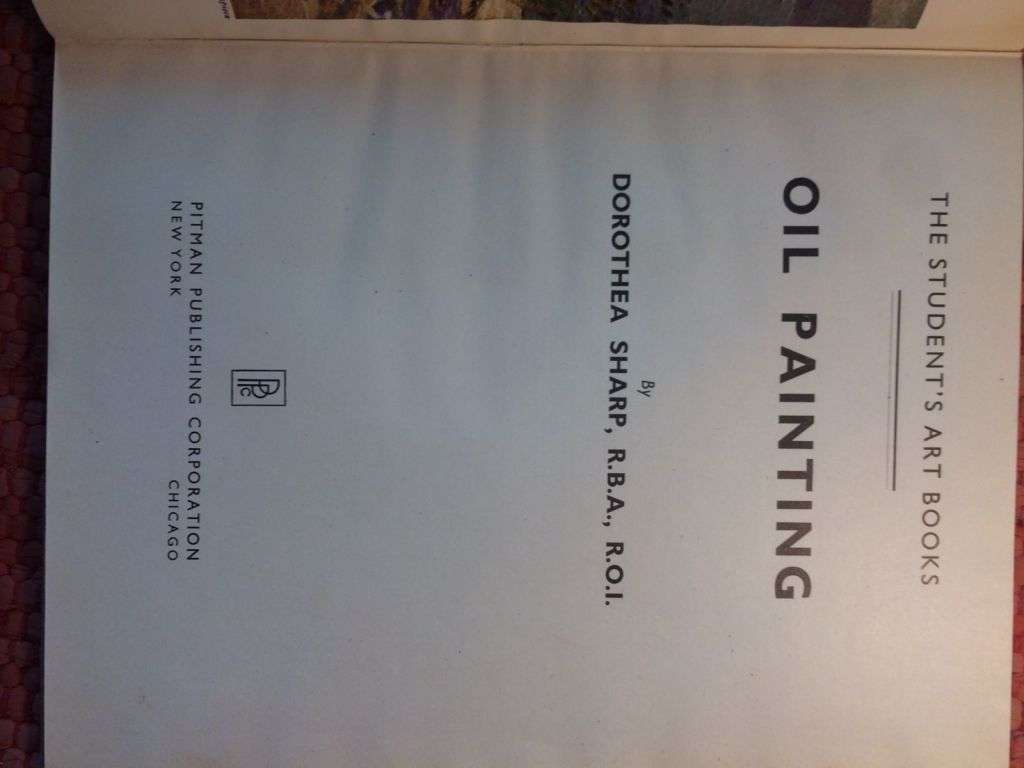 Oil Painting - Dorothea Sharp (1947 Hardcover)