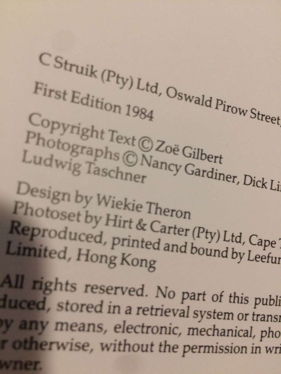 Rose Growing in South Africa - Zoe Gilbert (1984 1st Edition) EX