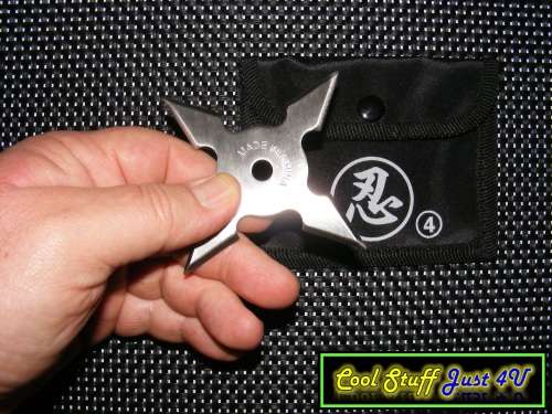 4 POINTED NINJA THROWING START WITH NYLON POUCH!!!