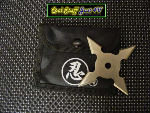 4 POINTED NINJA THROWING START WITH NYLON POUCH!!!