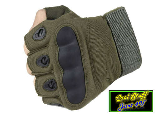 HEAVY DUTY HALF FINGER HUNTING / TACTICAL GLOVES *** AWESOME QUALITY***
