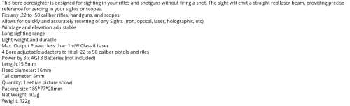 RED DOT LASER BORE SIGHTER!!!