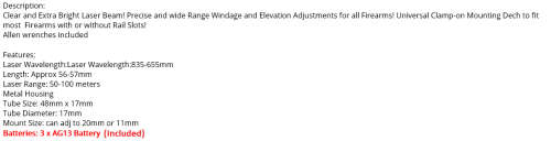 MINI TACTICAL RED DOT LASER GUN SIGHT WITH MOUNT & RAIL!!!