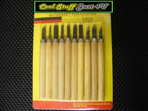 10 PIECE WOOD CARVING SET - IDEAL FOR THE HOBBYIST!!!