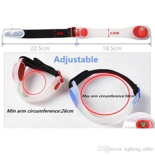 LED ILLUMINATED / FLASHING SPORT ARM / LEG BAND FOR CYCLING; JOGGING OR HIKING AT NIGHT!!!