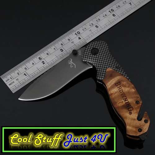 X50 TITANIUM COATED/ LOCK BLADE WITH CABLE / ROPE CUTTER!!!