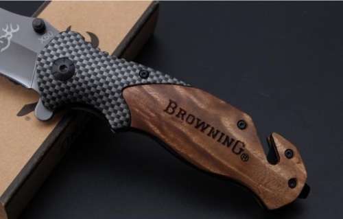 X50 TITANIUM COATED/ LOCK BLADE WITH CABLE / ROPE CUTTER!!!